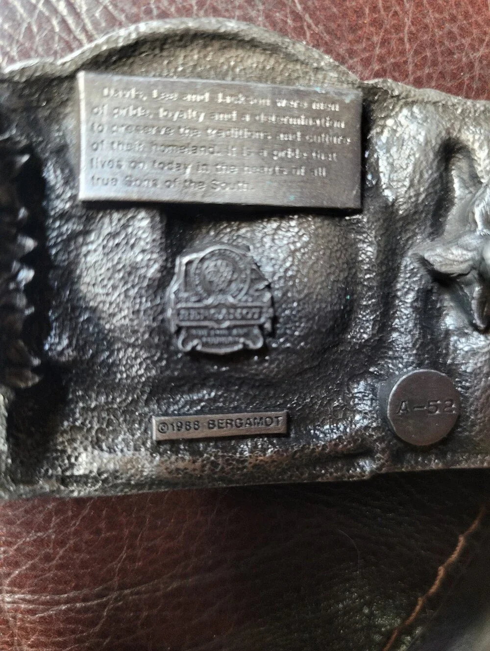 Vintage Bergamot Pewter  Belt Buckle CSA Defender Of The Cause